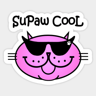 SuPaw CooL - PURRty in PINK Sticker